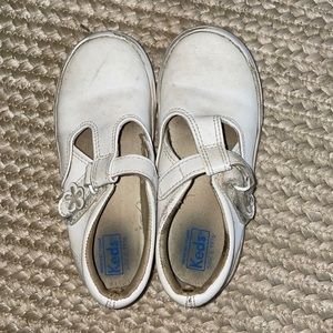 Keds memory foam leather white girl shoes